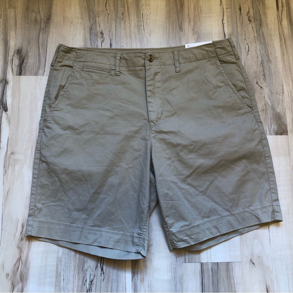 NWT American Eagle Flex Lived-In Khaki Tan Shorts Men's 36 At The Knee Stretch